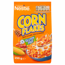 Nestlé Corn Flakes Miód i orzeszki Płatki śniadaniowe z miodem i orzeszkami 250 g