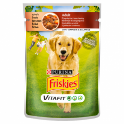 Friskies Vitafit Adult Karma dla psów z jagnięciną i marchewką w sosie 100 g