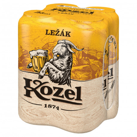 Kozel Ležák Piwo jasne 4 x 500 ml