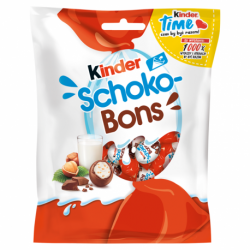 Kinder Schoko-Bons Czekoladki z mlecznej czekolady z nadzieniem mlecznym i orzechami 125 g