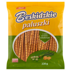 Aksam Beskidzkie Paluszki o smaku serowo-cebulowym 220 g
