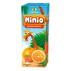 Napój Minio pomarańczowy ze słomką 200 ml